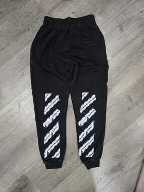Viral Off-White Airport Tape Slim Sweatpants